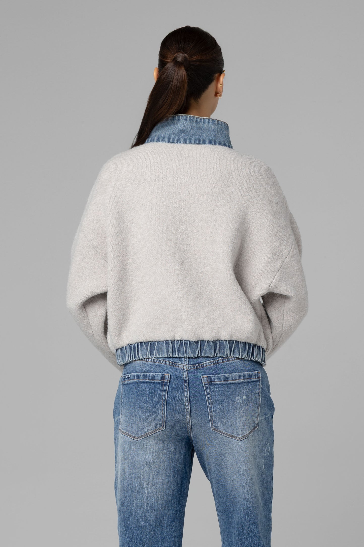 *PRE-ORDER* Jade Hitting Stride Grey Zip Sweater