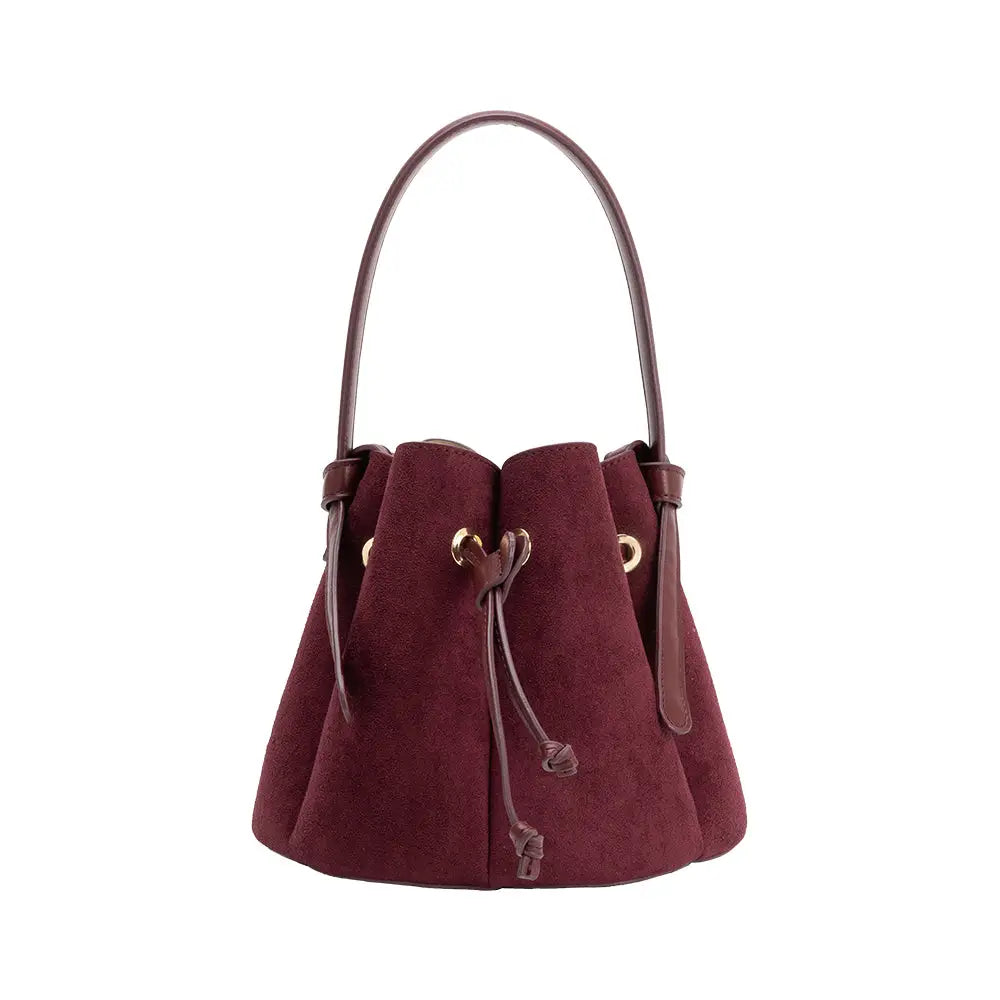 Melie Bianco Burgundy Bucket Bag