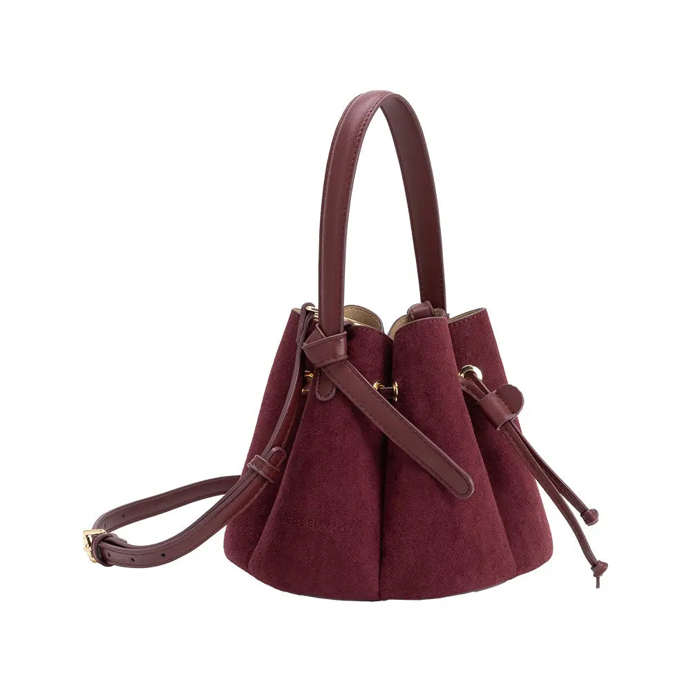 Melie Bianco Burgundy Bucket Bag
