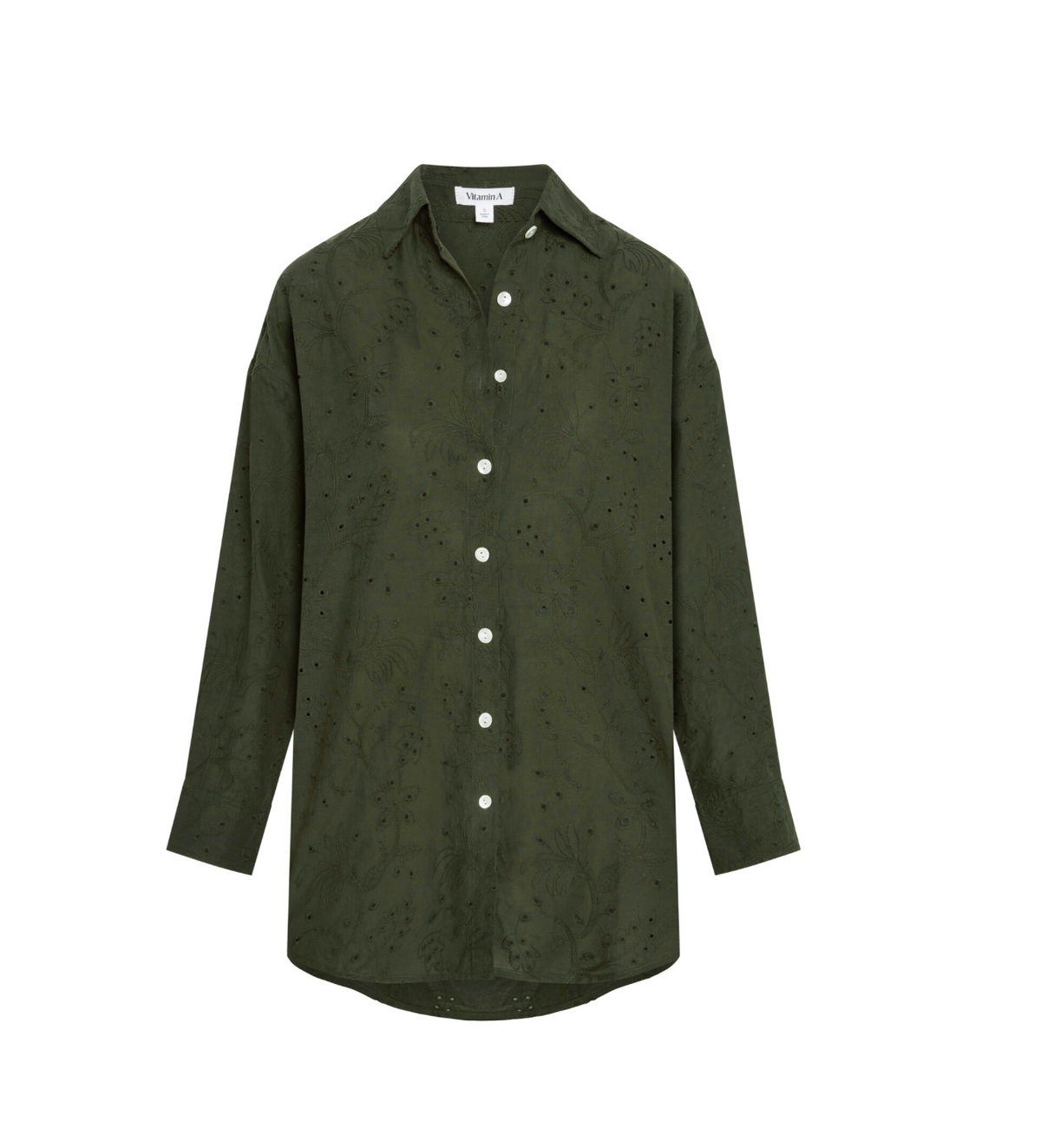Vitamin A Faye Eyelet Boyfriend Top