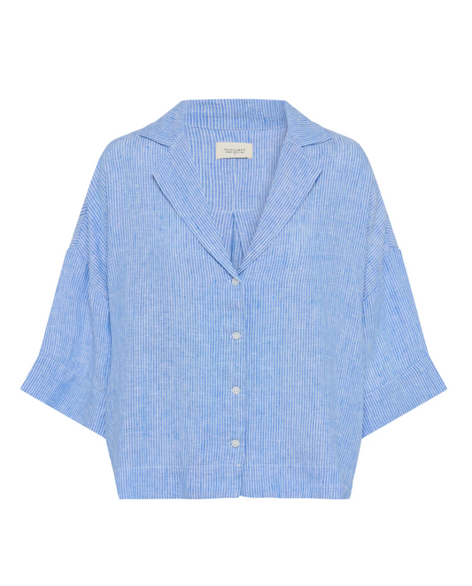 Lounge Stripe Linen Shirt