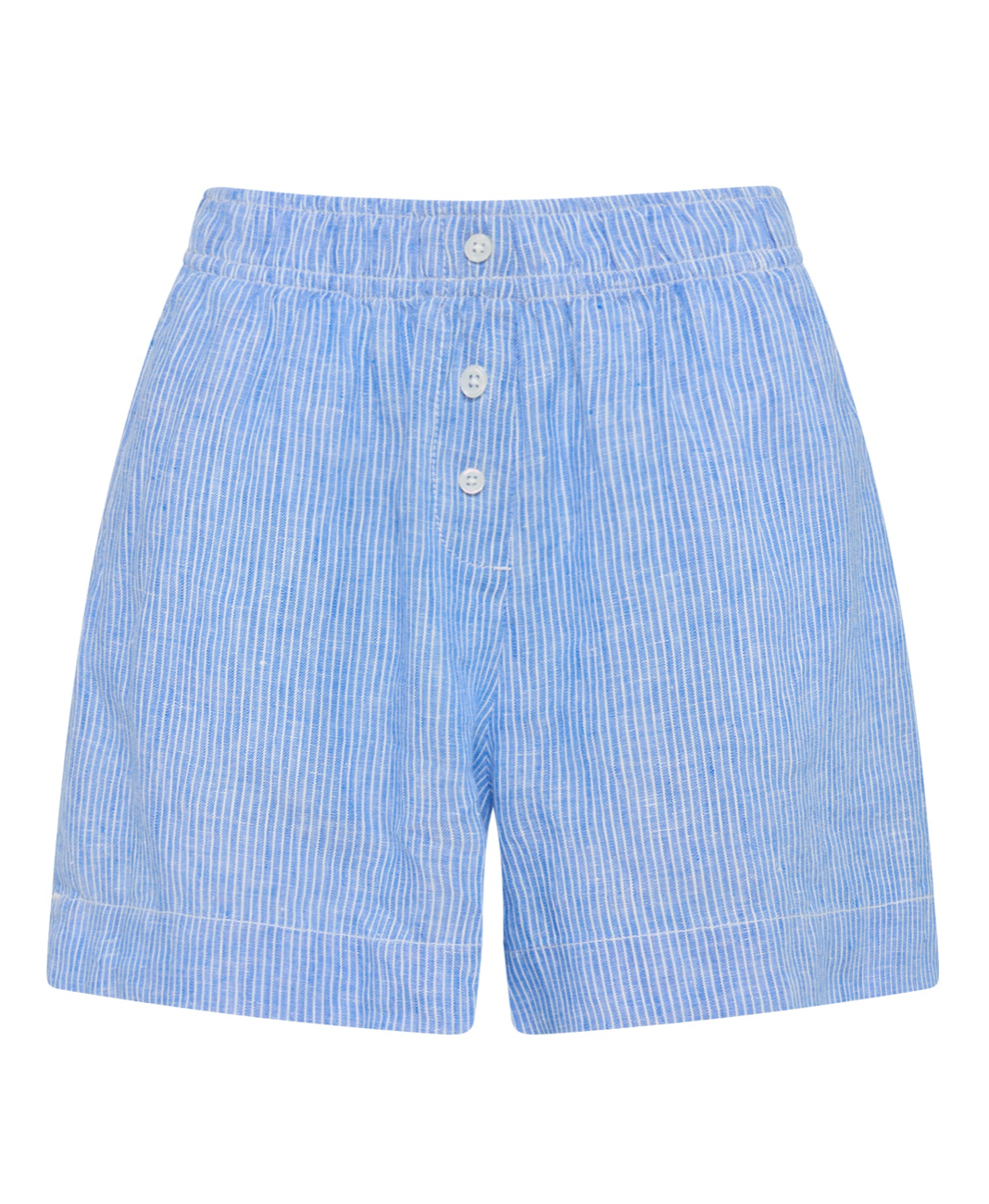 Lounge Stripe Linen Shorts