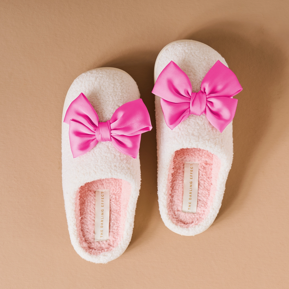 3D Pink Bow Slippers