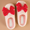 3D Red Bow Slippers