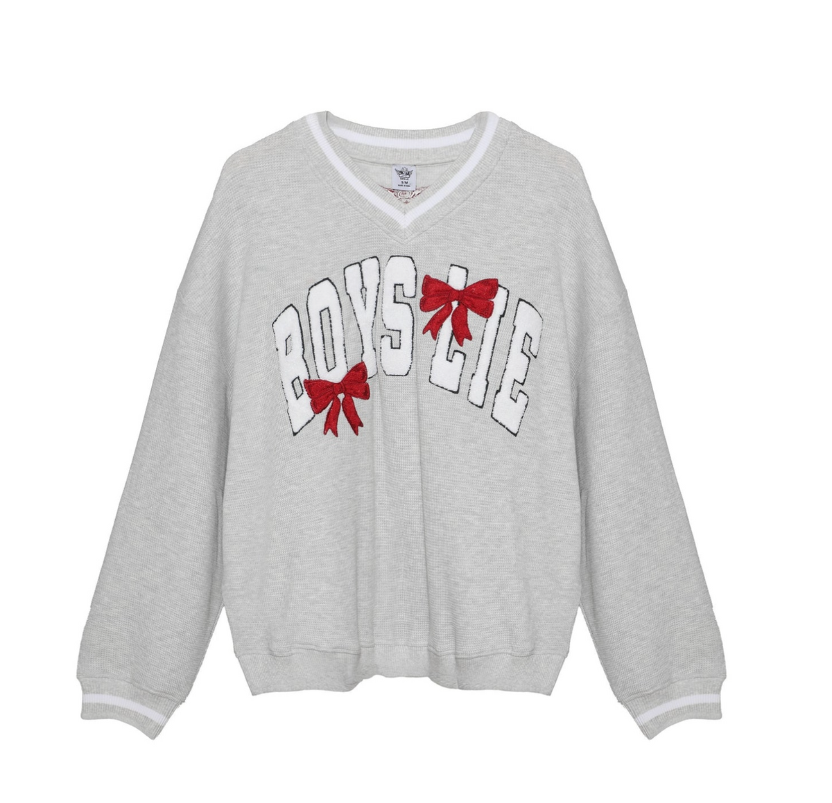 Boys Lie Wrap Me In A Bow Crewneck