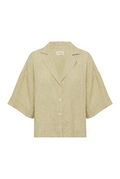 Moss Striped Linen Shirt