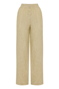 Moss Striped Linen Pant