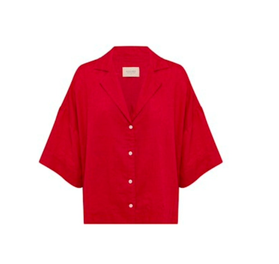Vermillion Linen Top