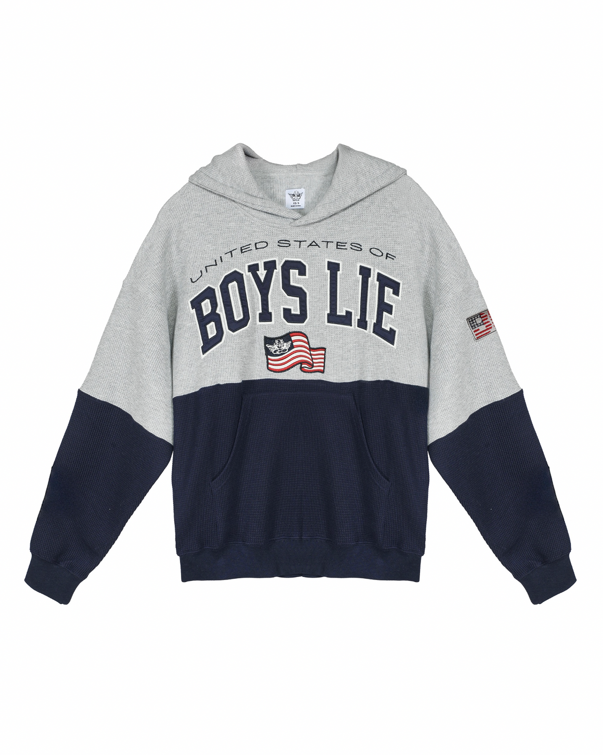 UNITED STATES OF BOYS LIE THERMAL RACER HOODIE