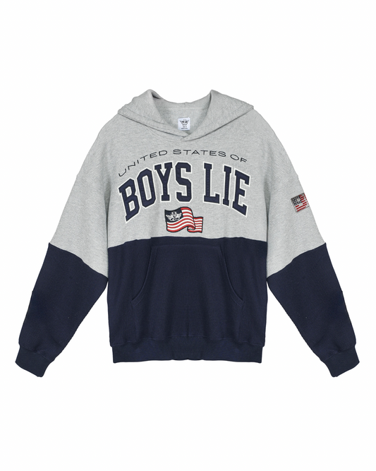 UNITED STATES OF BOYS LIE THERMAL RACER HOODIE