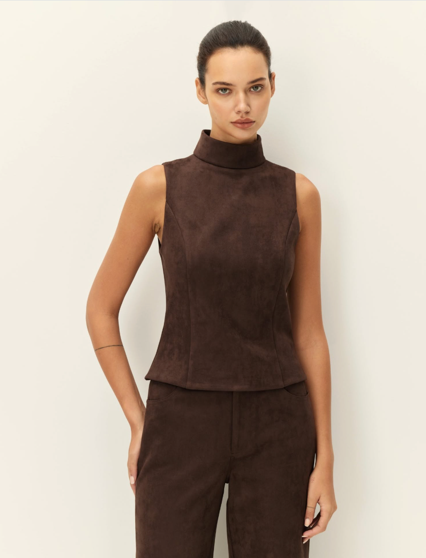 Etienne Suede Top