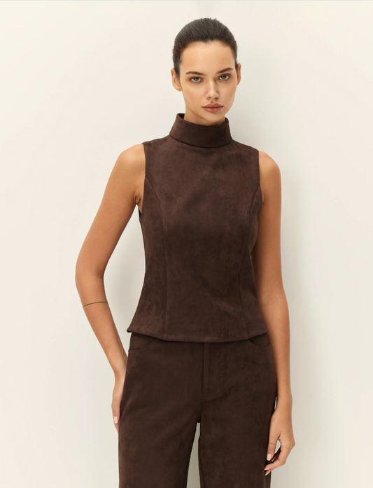 Etienne Suede Top