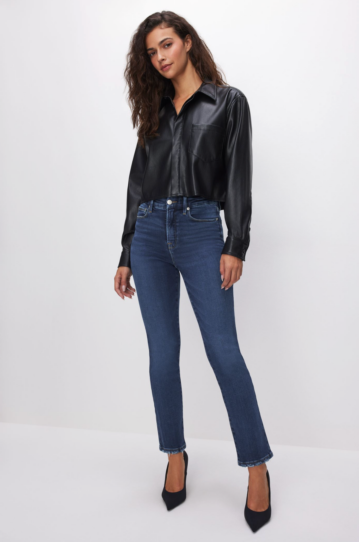 Good American Good Legs Straight Jeans