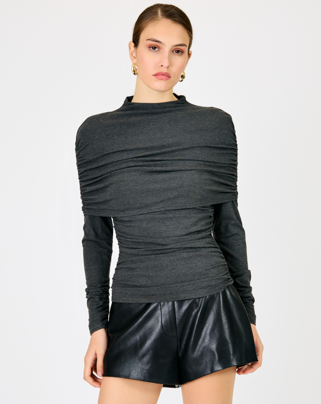 Noir Leather Shorts