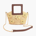 Raffia Floral Top Handle