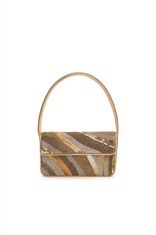 Golden Glam Shoulder Bag